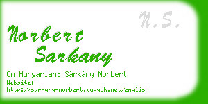 norbert sarkany business card